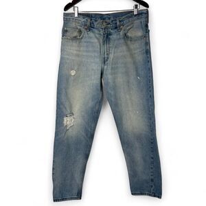 Levi's 550 '92 Early 2010s Reissue Light Wash Distressed Jeans 34x32